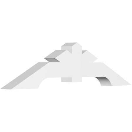 Ekena Millwork Vanguard Architectural Grade PVC Gable Bracket, 72"W x 18"H x 6"D x 6"F, 6/12 Pitch GBP072X18X0606VAN00